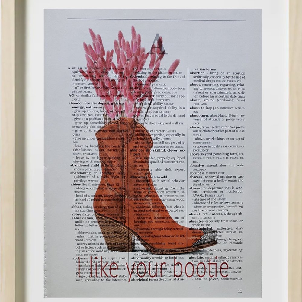 Women's Bootie - I like  your bootie - Dictionary ART PRINT